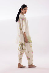 Stitched Printed Jacquard Shirt + Bottom