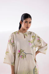 Stitched Printed Jacquard Shirt + Bottom