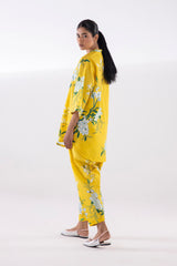 Stitched Printed Jacquard Shirt + Bottom