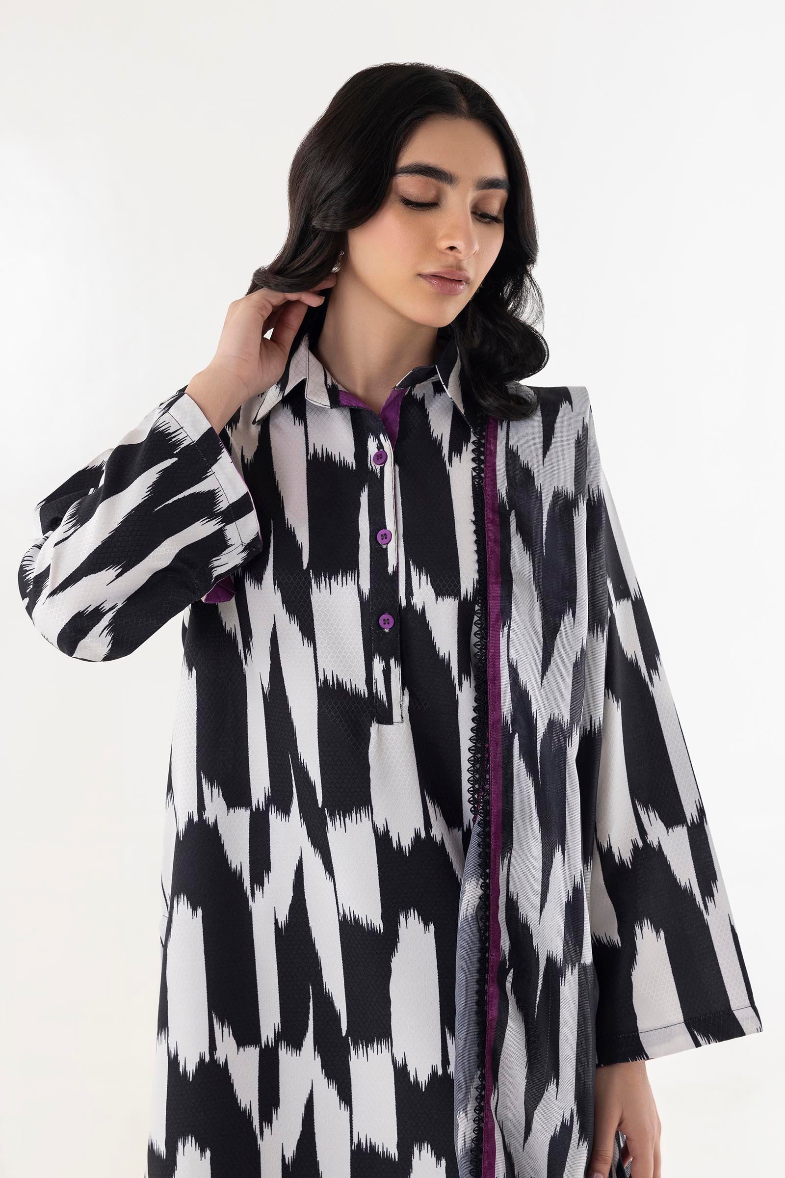Stitched Printed Jacquard Shirt Secondary image