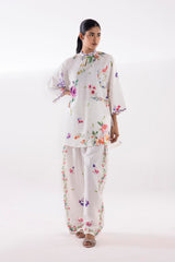 Stitched Printed Khaddar Shirt + Bottom