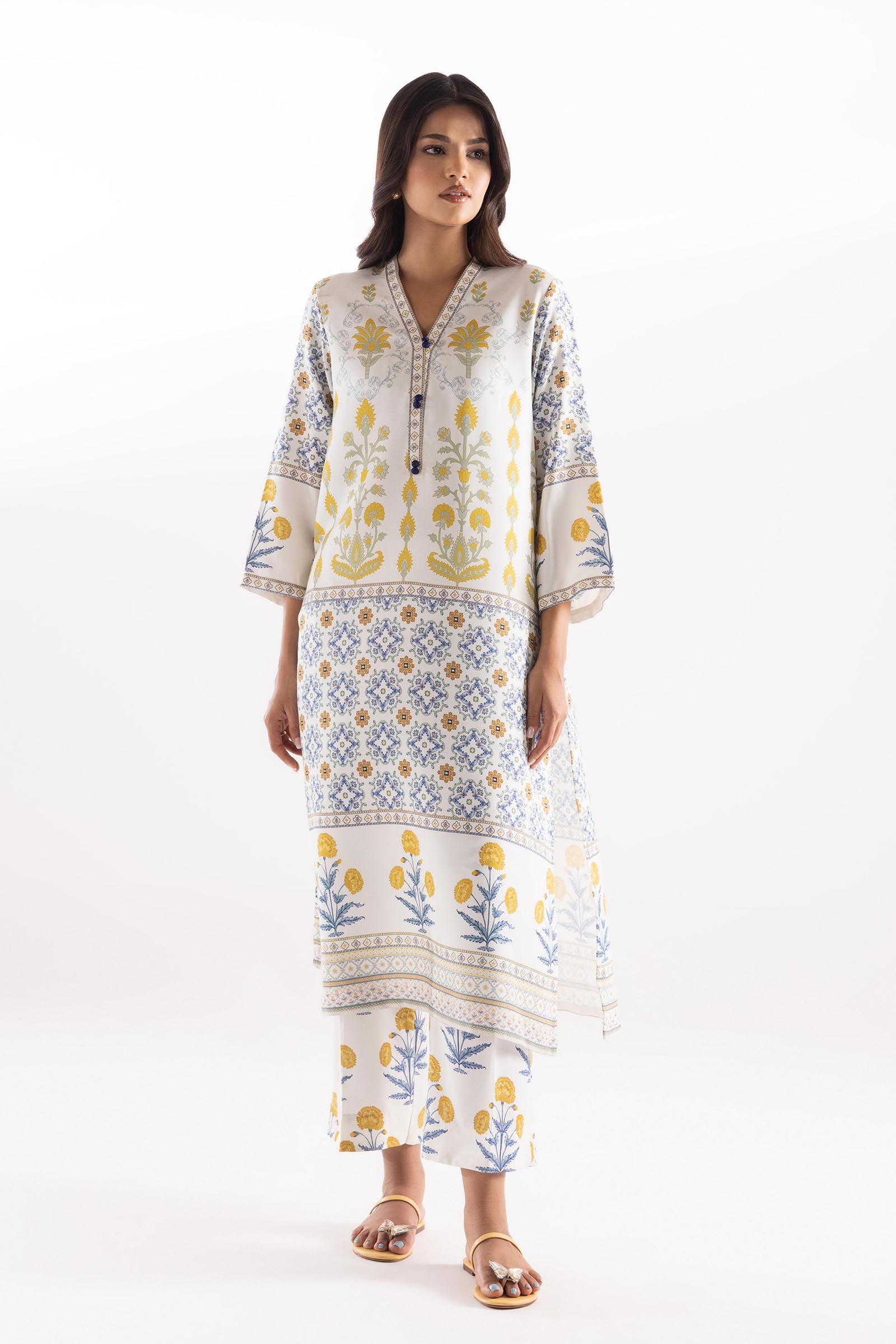 Stitched Printed Stripe Shirt + Culotte Main image
