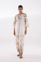 Stitched Printed Herringbone Shirt + Shalwar