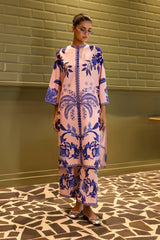 Stitched Printed Khaddar Shirt + Culotte
