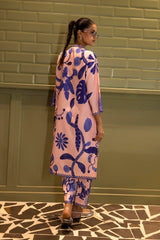 Stitched Printed Khaddar Shirt + Culotte