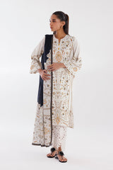 Stitched Printed linen Shirt + Dupatta