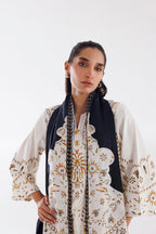 Stitched Printed linen Shirt + Dupatta