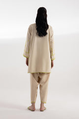 Stitched Embroidered Slub Shirt + Shalwar