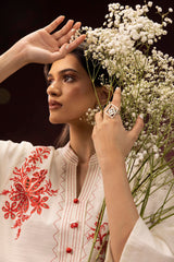 Stitched Embroidered Khaddar Shirt + Shalwar