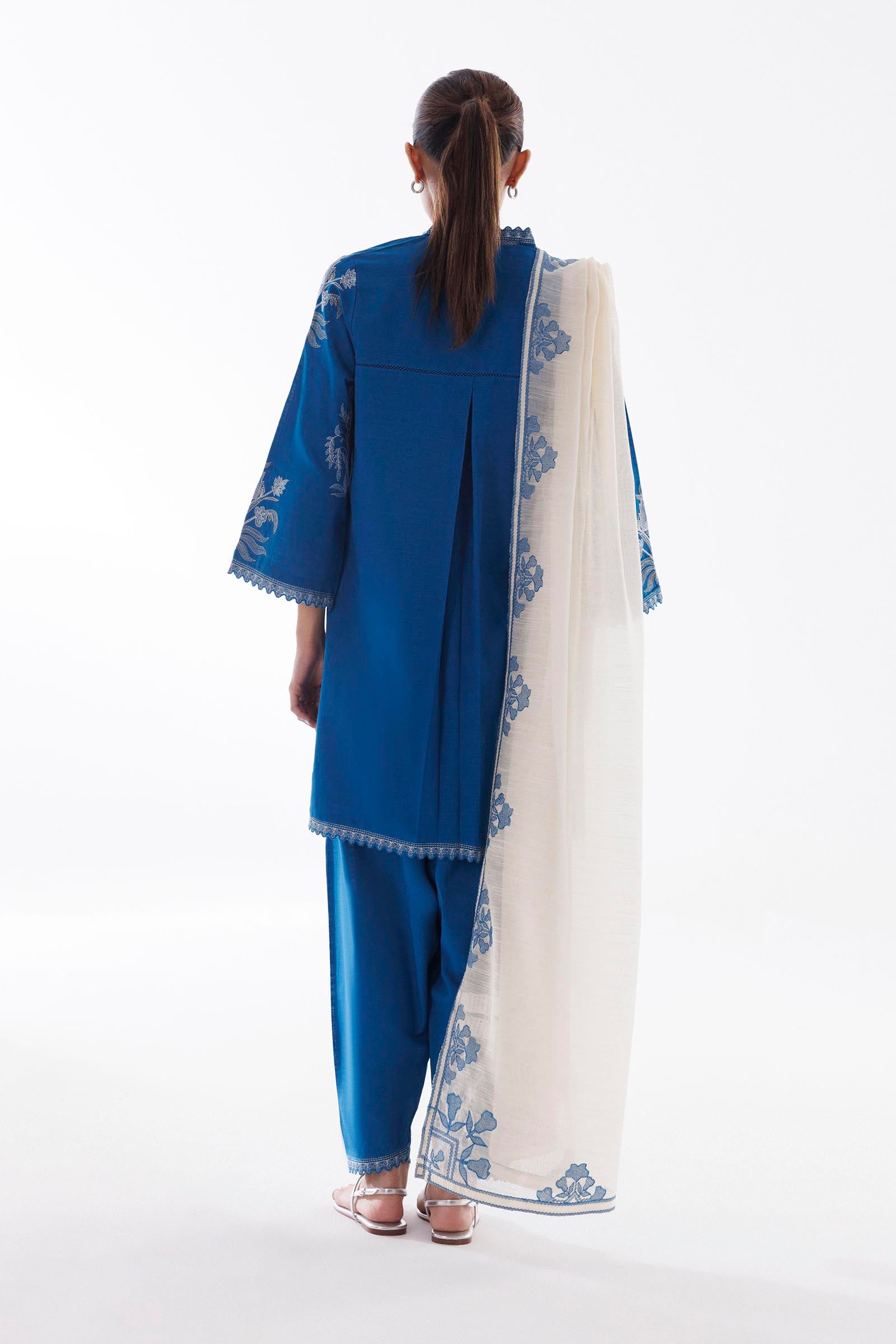 Stitched Embroidered Khaddar Suit