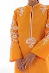Stitched Embroidered Slub Khaddar Shirt