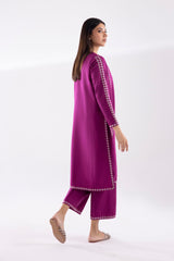 Stitched Embroidered Khaddar Slub + Culotte