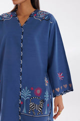 Stitched Embroidered Khaddar Shirt + Shalwar