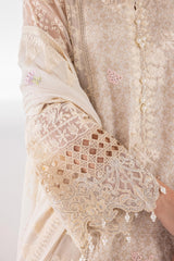 Stitched Organza Embroidered Suit