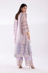 Stitched Khaddi Net Embroidered Suit