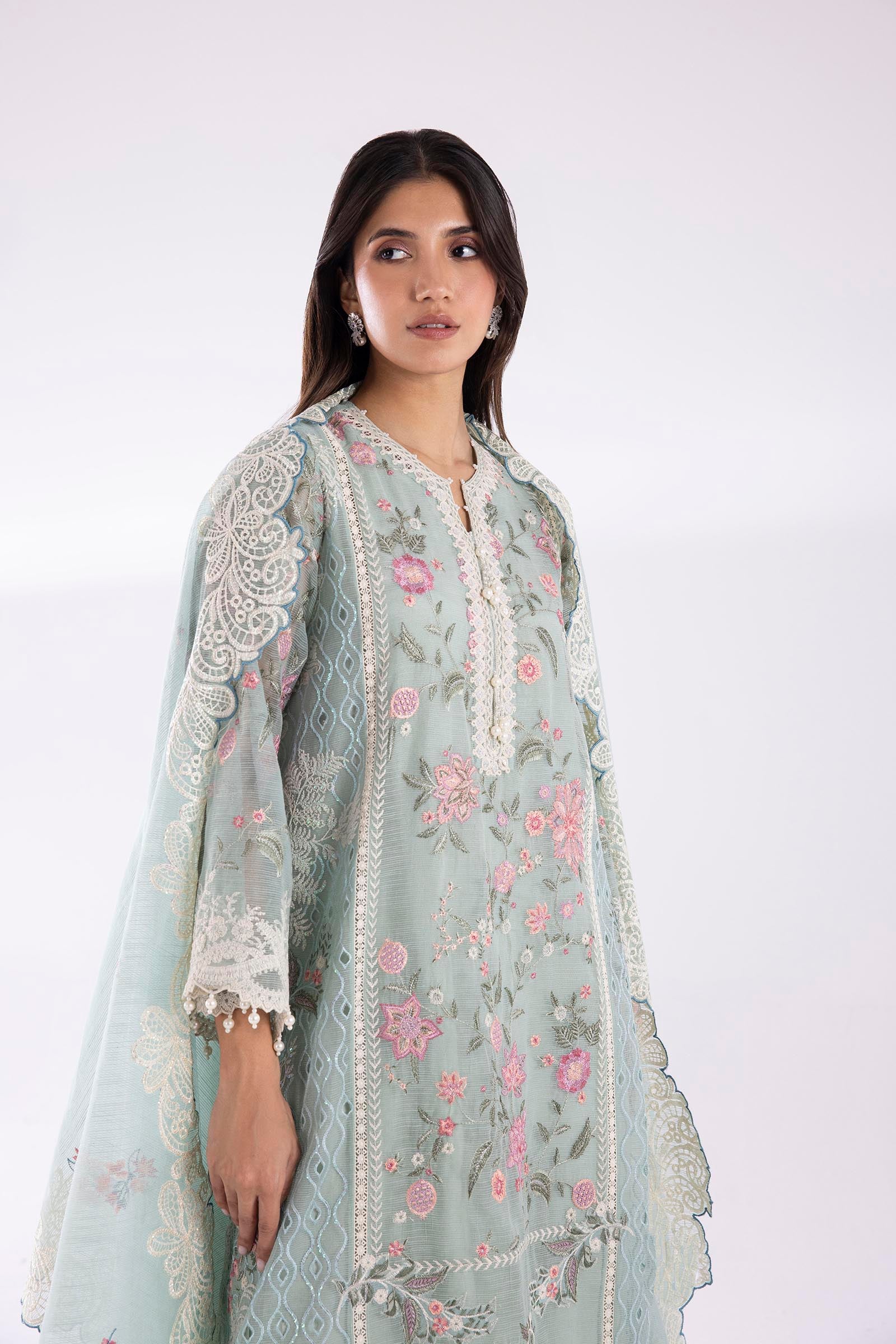 Stitched Embroidered Slub Suit Secondary image