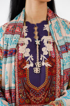 Stitched Printed Linen Suit