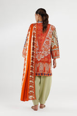 Stitched Printed Linen Suit