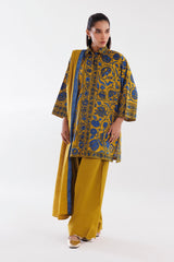 Stitched Mahay Printed Khaddar Shirt + Dupatta