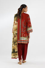 Stitched Printed Linen Shirt + Dupatta
