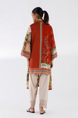 Stitched Printed Linen Shirt + Dupatta