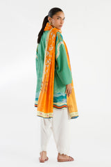 Stitched Printed Khaddar Shirt+ Dupatta