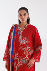 Stitched Khaddar Muzlin Suit