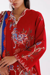 Stitched Khaddar Muzlin Suit