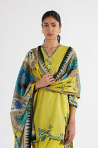 Stitched Embroidered Muzlin Suit