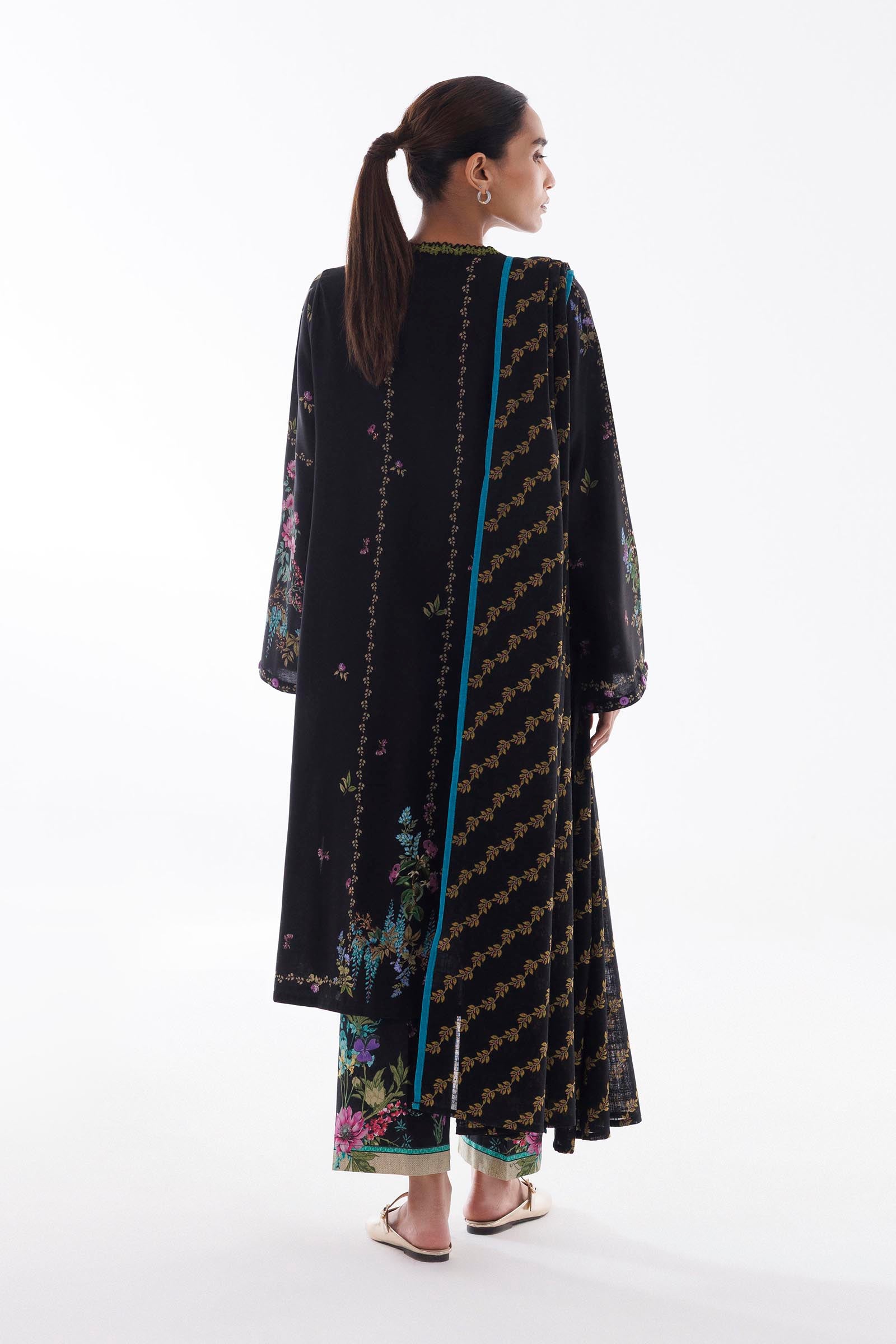 Stitched Linen Muzlin Suit