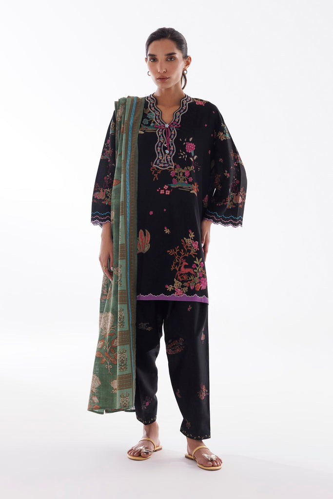 Stitched Linen Muzlin Suit