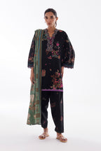 Stitched Linen Muzlin Suit