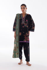 Stitched Linen Muzlin Suit