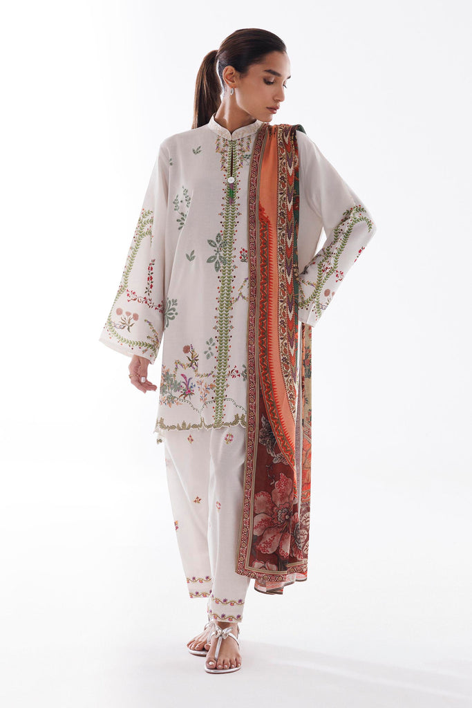 Stitched Linen Muzlin Suit