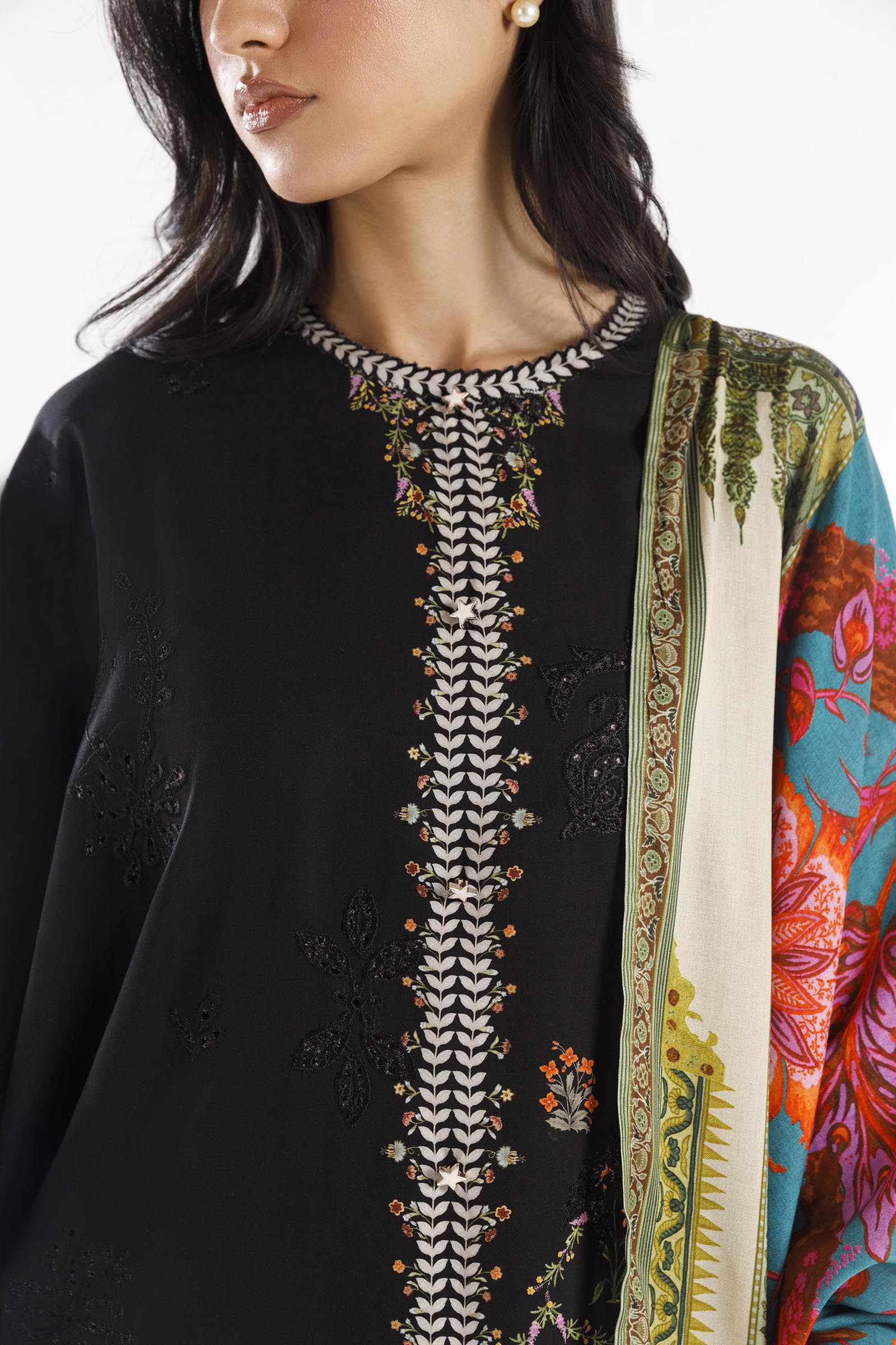 Stitched Muzlin Linen Suit Secondary image