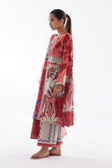 Stitched Linen Muzlin Suit