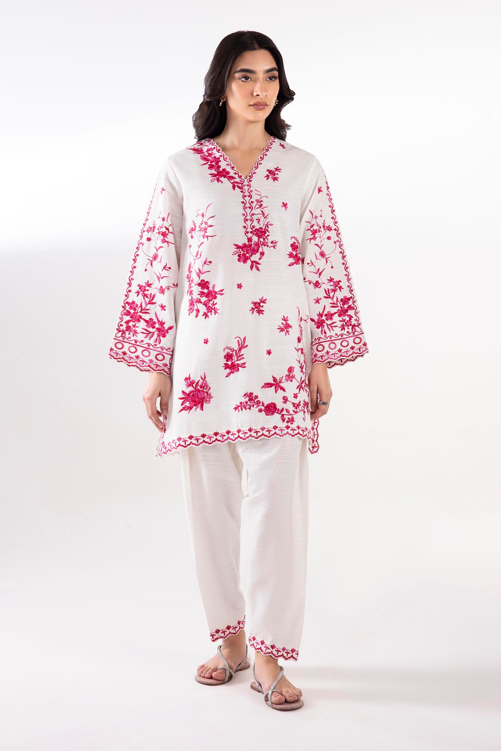 Stitched Embroidered Khaddar Shirt + Shalwar Main image