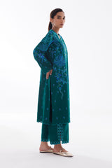 Stitched Embroidered Khaddar Shirt + Culotte