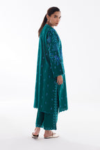 Stitched Embroidered Khaddar Shirt + Culotte