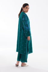 Stitched Embroidered Khaddar Shirt + Culotte