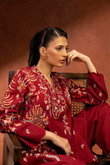 Stitched Embroidered Khaddar Shirt + Shalwar