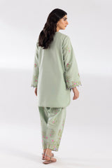 Stitched Embroidered Khaddar Shirt + Shalwar