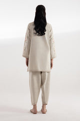 Stitched Embroidered Khaddar Slub Set