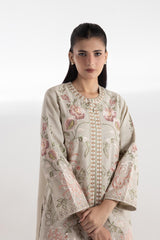 Stitched Embroidered Khaddar Slub Set