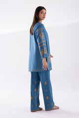 Stitched Embroidered Khaddar Slub