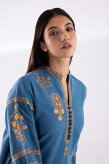 Stitched Embroidered Khaddar Slub