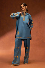 Stitched Embroidered Khaddar Slub