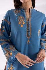 Stitched Embroidered Khaddar Slub