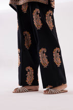 Stitched Embroidered Khaddar Shirt + Culotte