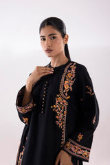 Stitched Embroidered Khaddar Shirt + Culotte